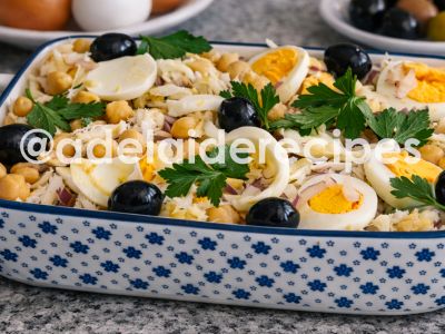 Chickpea Salad with Cod | Fresh, Quick and Healthy Recipe
